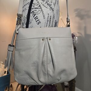 Tignanello Elegant Cream Crossbody Bag